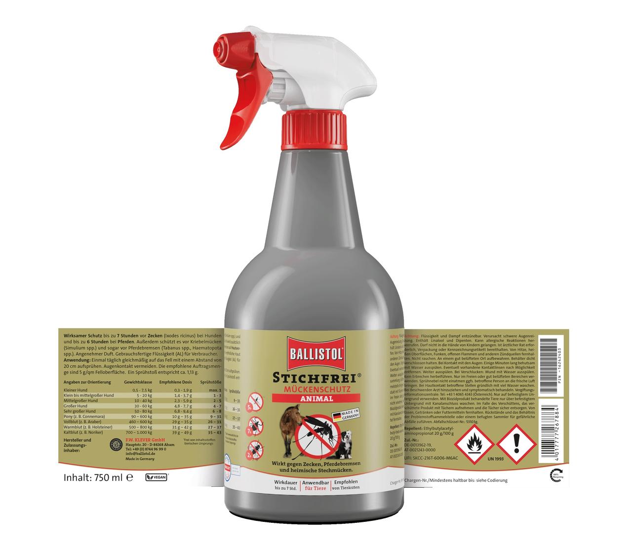 Ballistol Stichfrei Animal, Pumpspray 750 ml