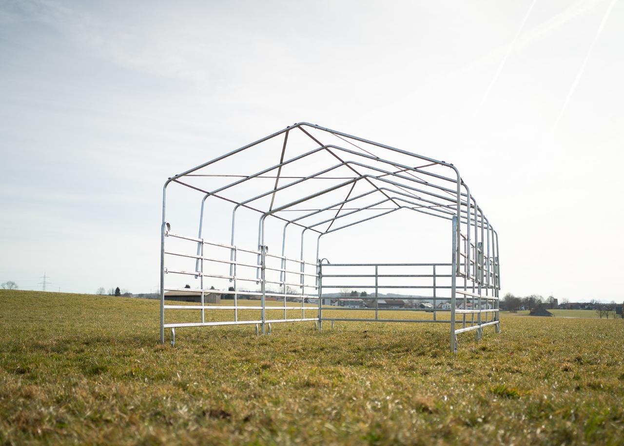 WAHL-Hausmarke Panel-Zelt-Set 4,0x7,2m - Windschutznetz
