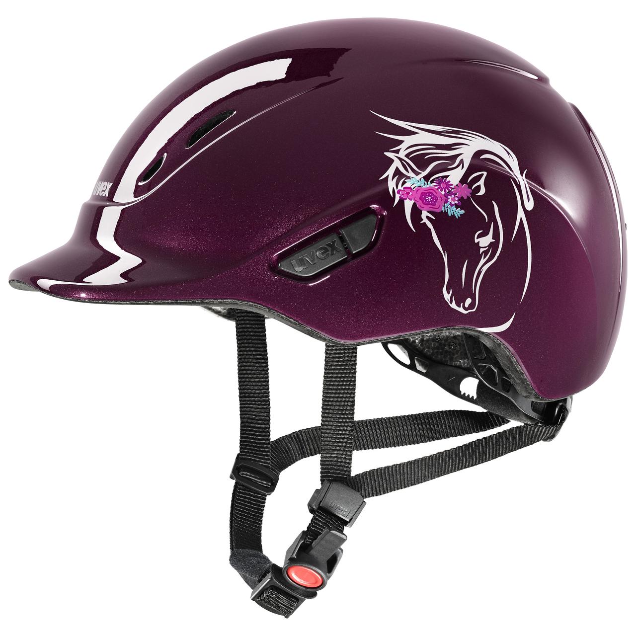uvex Reithelm kidoxx 3XS-XS (49-54 cm) flower burgundy shiny