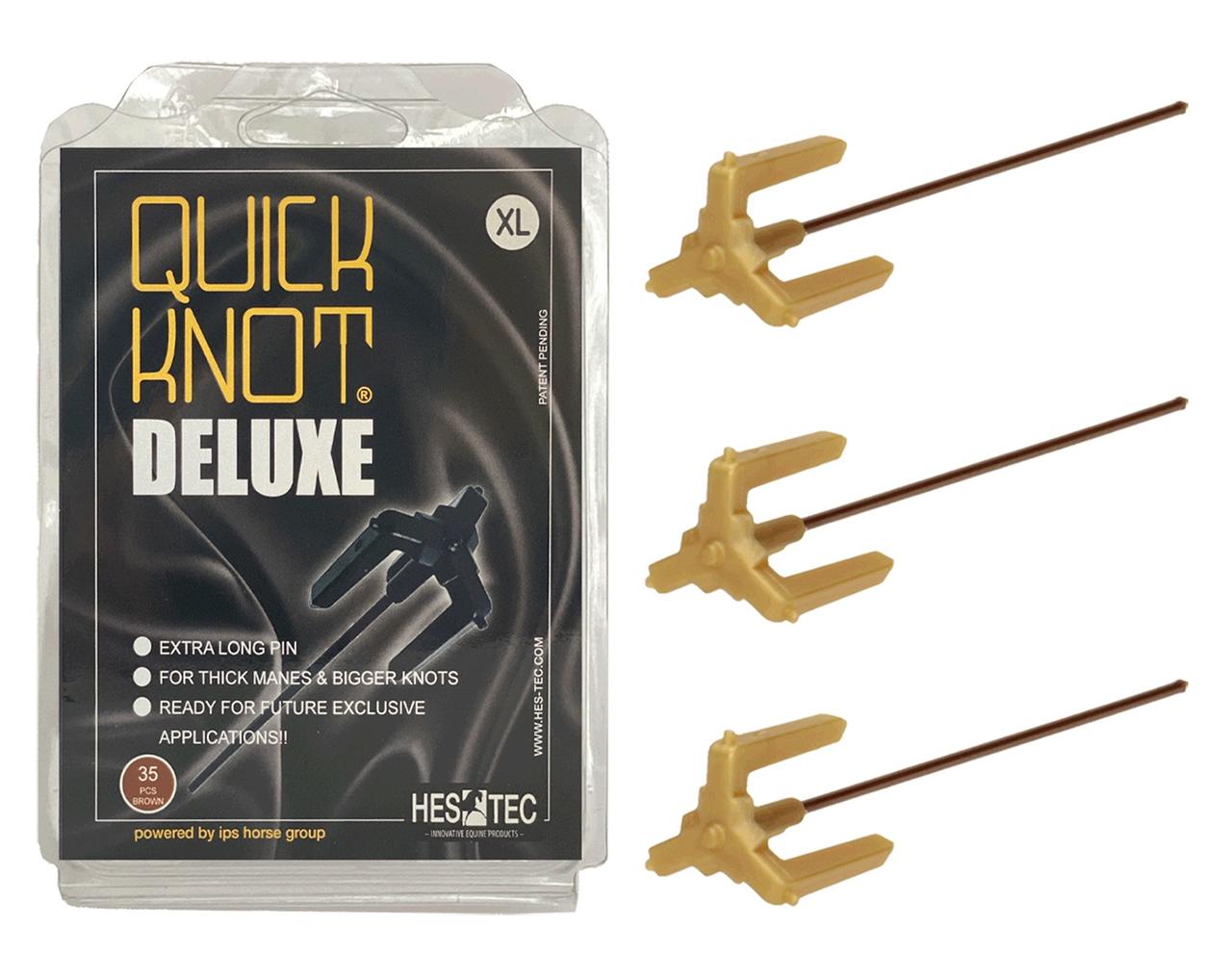 HES-TEC Einflechthilfe Quick Knot Deluxe XL = 6 cm braun