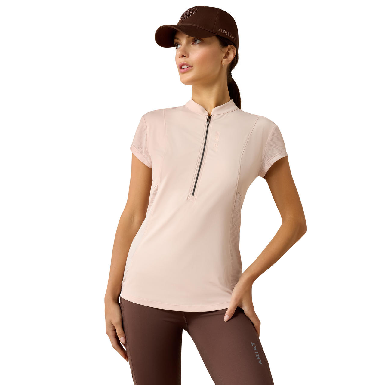 ARIAT Breathe 1/2 Zip Baselayer M sepia rose