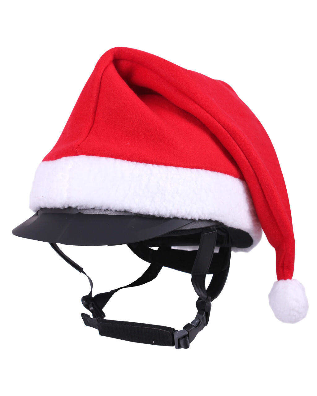 QHP Weihnachtsmütze für Reithelm One Size rot/weiß