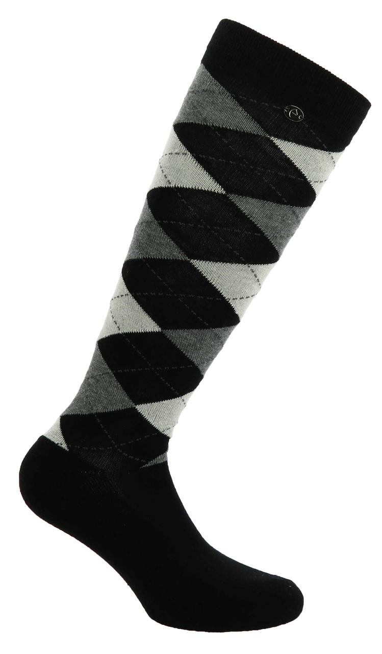 Equithème Argyle - Socken 39-41 schwarz/ecru
