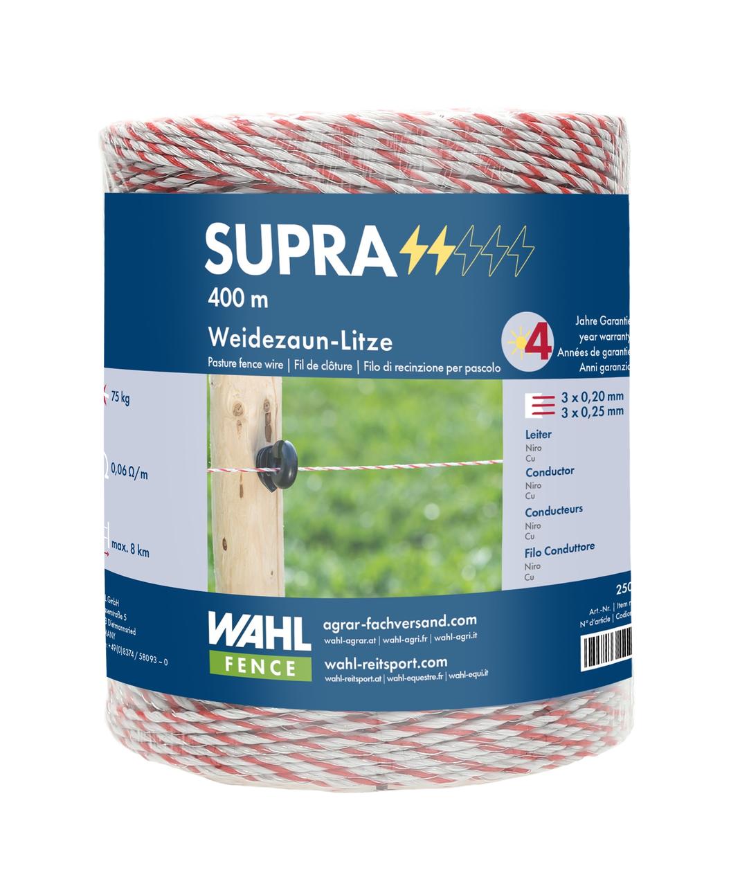 WAHL-FENCE Weidezaunlitze - SUPRA - 400 m