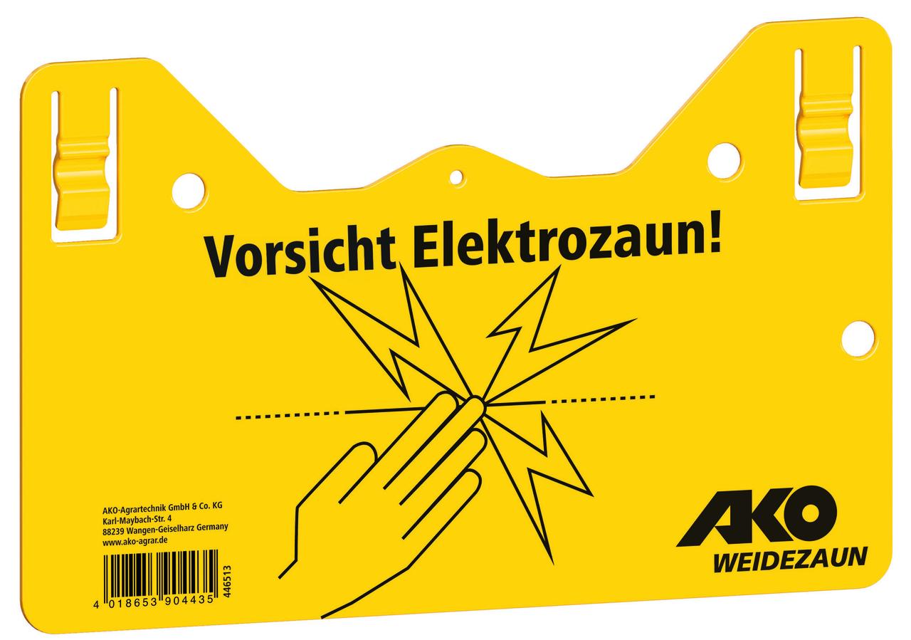 AKO Warnschild "Vorsicht Elektrozaun!" AKO Warnschild "Vorsicht Elektrozaun!"