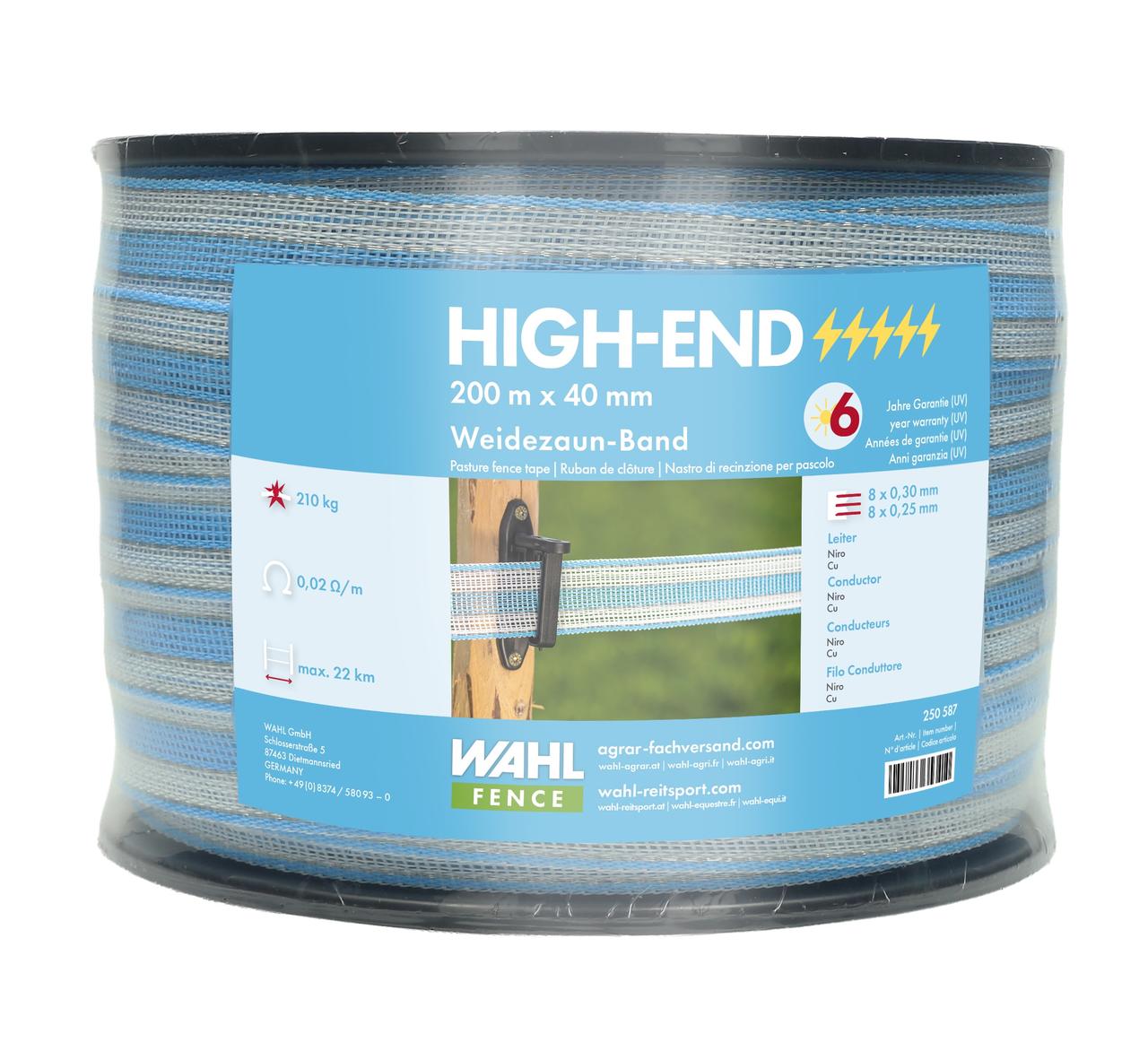 WAHL-FENCE Weidezaunband - HIGH END 40 mm / 200 m WAHL-FENCE Weidezaunband - HIGH END 40 mm / 200 m