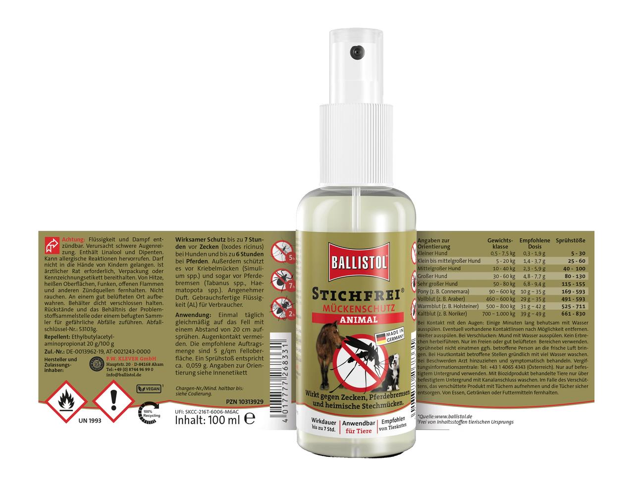 Ballistol Stichfrei Animal, Pumpspray 100 ml