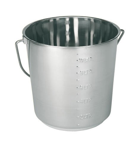 EDELSTAHLEIMER mit Skalierung, 12,3 l