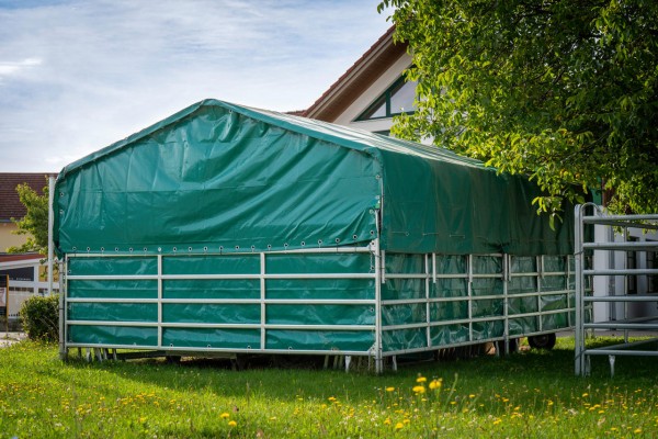 WAHL-Hausmarke Panel-Zelt 4,0 x 7,2 m - mit Front-Panel