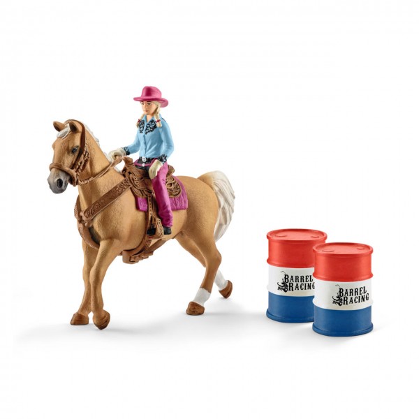Schleich Barrel racing mit Cowgirl