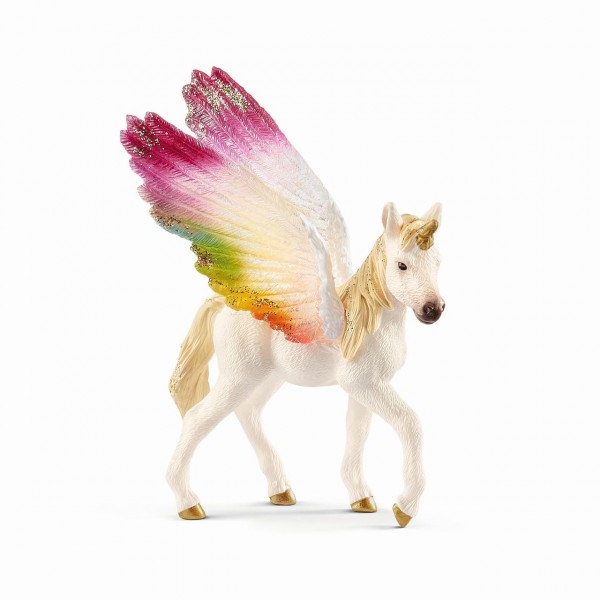 Schleich Geflügeltes Regenbogeneinhorn Fohlen